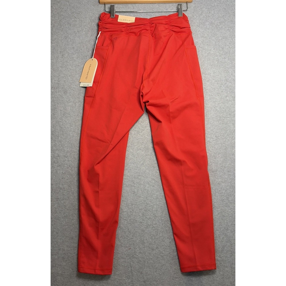 Blogilates Ruched Waist Leggings in Red High Waisted Side Pockets - XL - Picture 6 of 9
